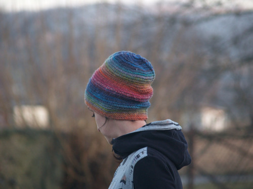Čepice..vlněnka duhová — foto 2