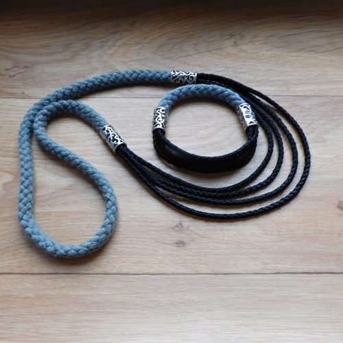 Náramek - Šedočerný s trubičkami.AKCE — foto 2