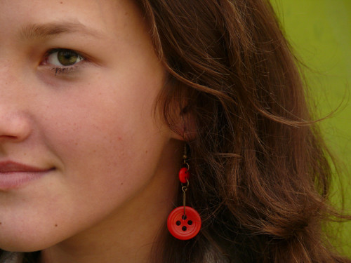 Náušnice knoflíkáčky — foto 2