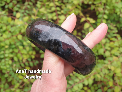 Náramek s granátem a obsidiánem — foto 3
