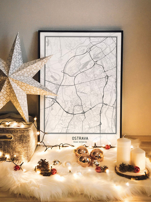 Plakát - mapa Ostrava 50x70 cm — foto 2