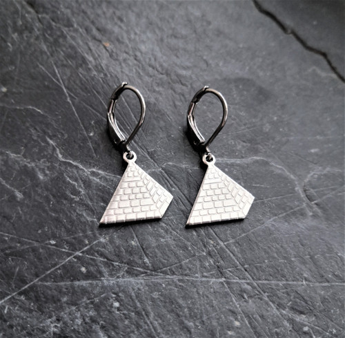 Ocelové náušnice*pyramidy — foto 4