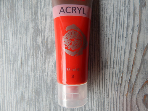 Akrylová barva 75 ml červená 2 — foto 2