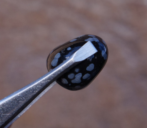 Obsidián sněžný (17 mm) J7290 — foto 2