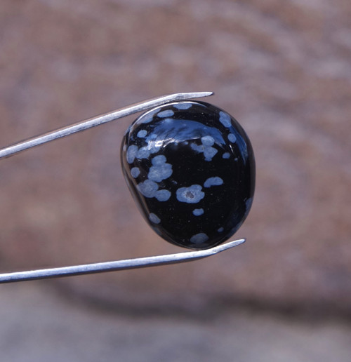 Obsidián sněžný (17 mm) J7290 — foto 3