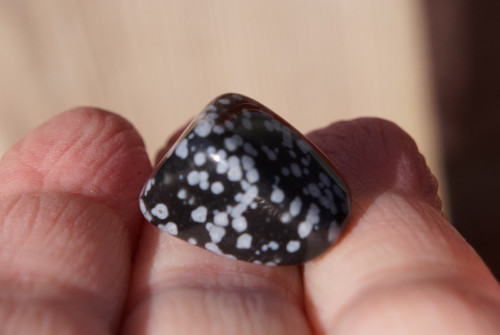 Obsidián sněžný (19 mm) J7313 — foto 2