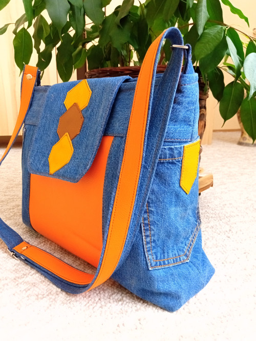 RIKE- crossbody džínová — foto 3