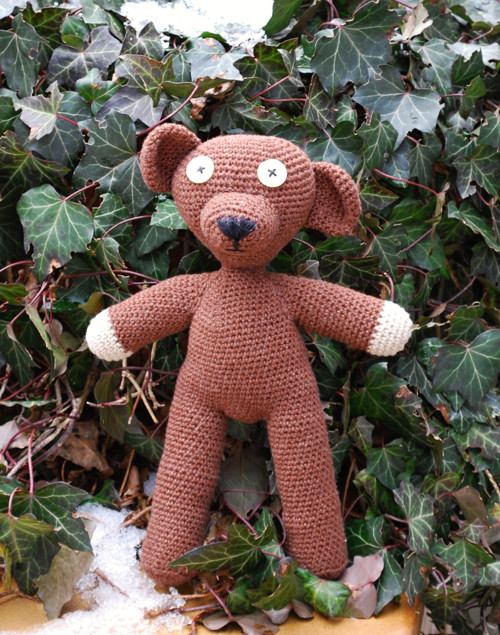 Háčkovaný medvídek Mr Bean Teddy — foto 2