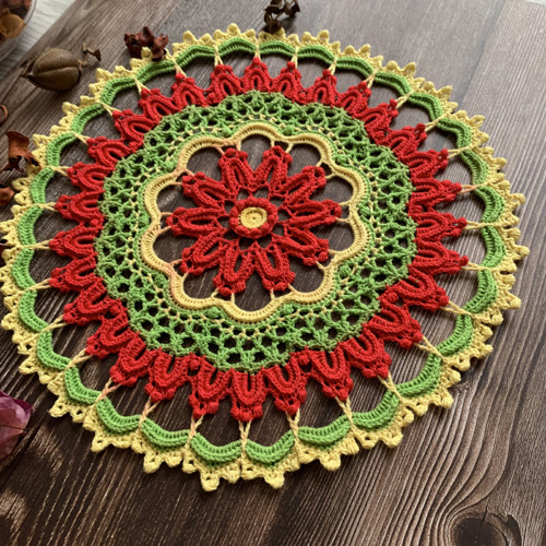 Háčkovaná dečka strukturovaná 31 cm — foto 5