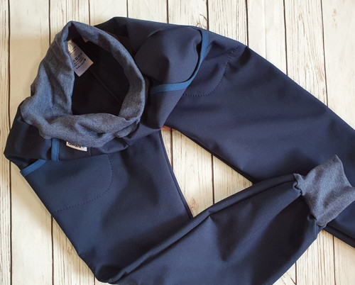 Dětské zimní softshellové kalhoty- tmavě modrá — foto 3