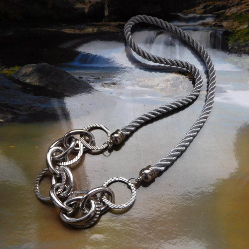 Náhrdelník - Stříbrný s řetězem — foto 3
