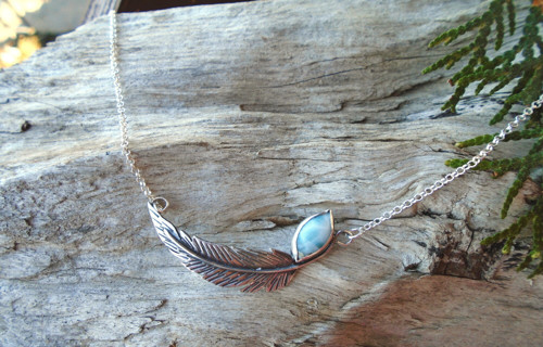 Náhrdelník Ag 925-Larimar — foto 3