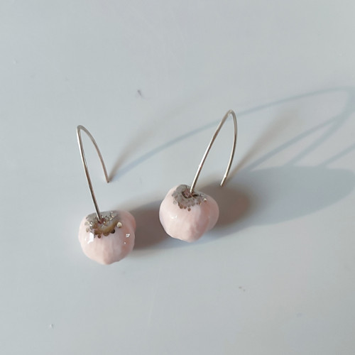 Lískový ořech - porcelánové náušnice — foto 3