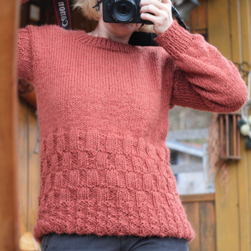 Vlněný pullover v barvě skořice — foto 3
