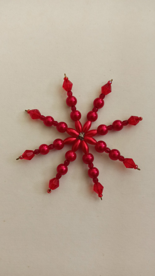Vánoční hvězda 22, červená, 7 cm — foto 2