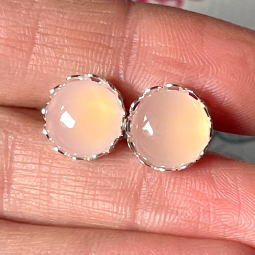 Puzety naušnice chalcedon rose — foto 4