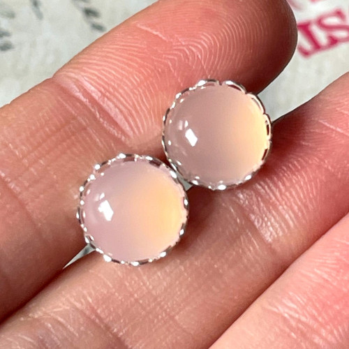 Puzety naušnice chalcedon rose — foto 5