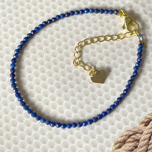 Náramek broušený lapis lazuli - lazurit — foto 2