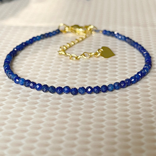 Náramek broušený lapis lazuli - lazurit — foto 3