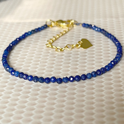 Náramek broušený lapis lazuli - lazurit — foto 4