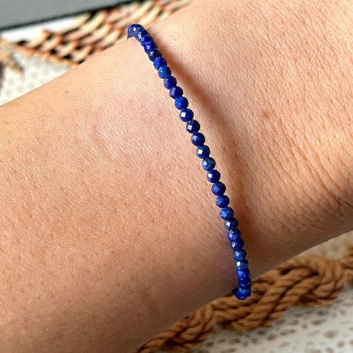 Náramek broušený lapis lazuli - lazurit — foto 5