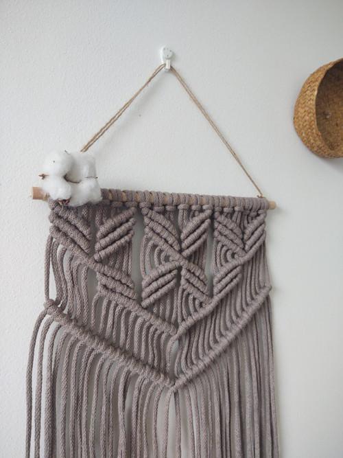 Macramé béžové květinka — foto 2