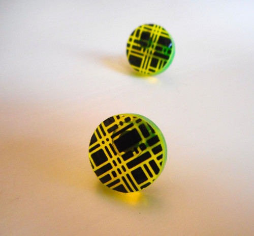 Náušnice_Geometrie - neon — foto 3