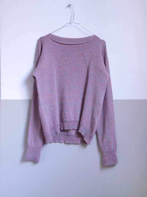 Kašmírový pulover ružový tweed — foto 2