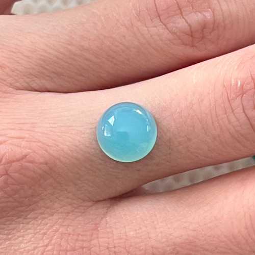 Chalcedon aqua kabošon kruh / 10mm — foto 3