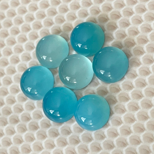 Chalcedon aqua kabošon kruh / 10mm — foto 2