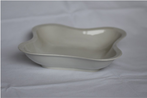 Krémová porcelánová mísa - čtyřlístek — foto 3
