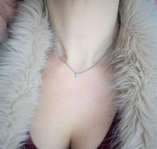 Minimalistický křížek*náhrdelník*ocel — foto 3