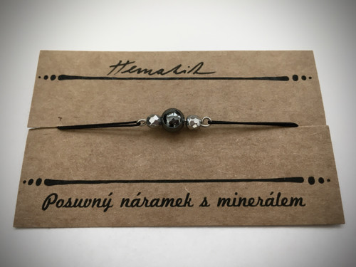Posuvný náramek - hematit — foto 4