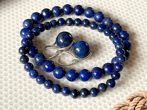 Elastický náramek lapis lazuli - lazurit E042 — foto 4