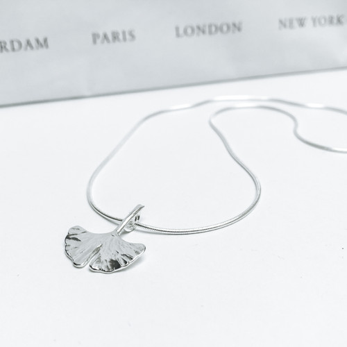 Náhrdelník Gingko (Ag 925/1000) 42 cm — foto 4