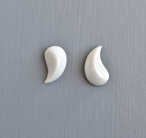 Lístky porcelánové náušnice — foto 3