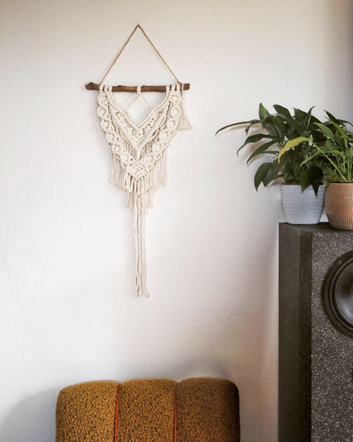 Boho macrame dekorace na zeď - wallhanging — foto 2