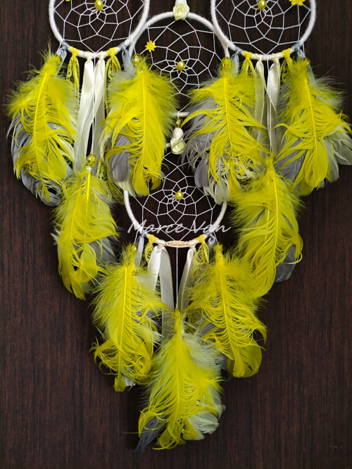 Lapač snů - žluto/šedý — foto 2