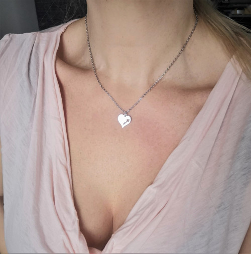 Ocelový náhrdelník*klíček k srdci — foto 5