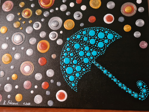 Obraz 3D blob paint akryl - Raindrops — foto 5