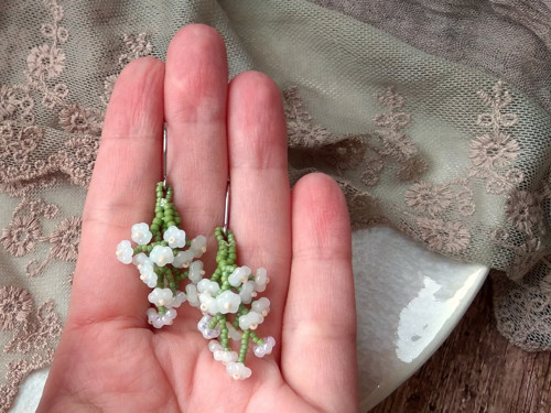 Řebříček bílý - náušnice — foto 4
