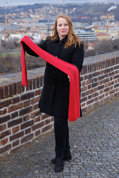 Ručně pletená merino šála — foto 4