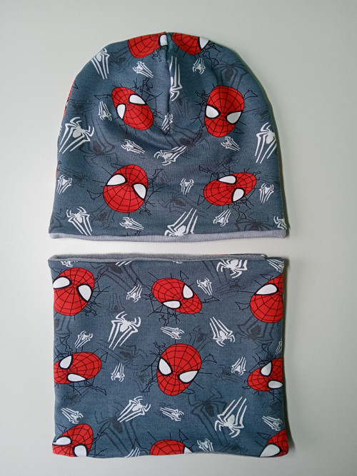 Čepice, nákrčník Spiderman šedý — foto 3