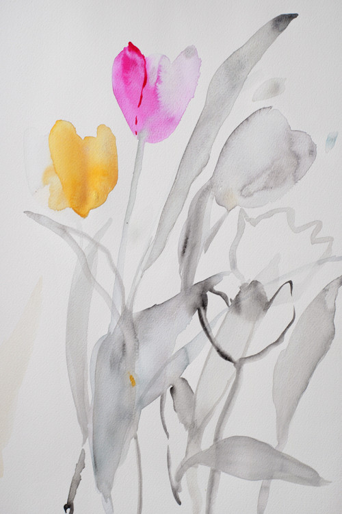 Tulipány / originál / akvarel — foto 3