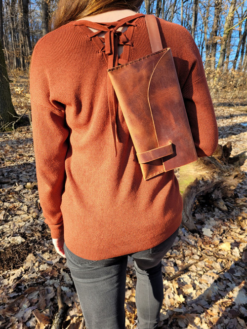 3v1 crossbody - světle hnědé pull-up — foto 3