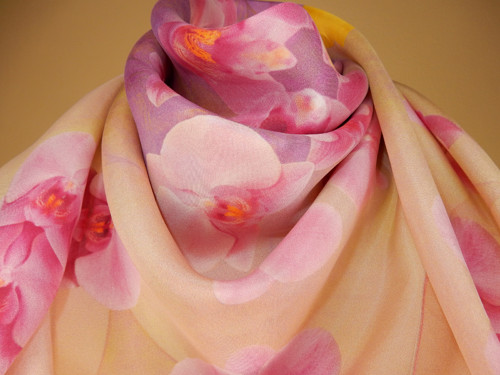 Orchidea - hedvábný šátek — foto 2