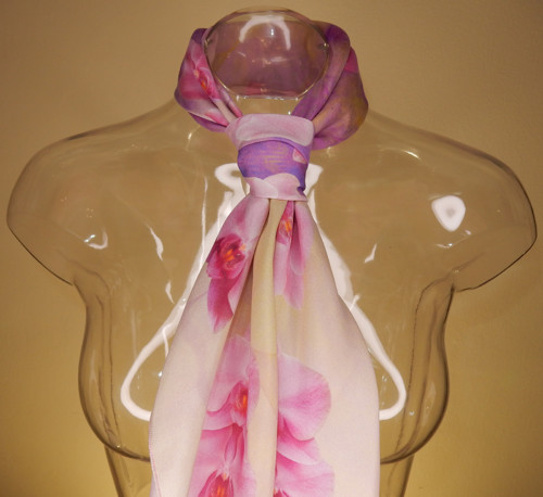 Orchidea - hedvábný šátek — foto 5