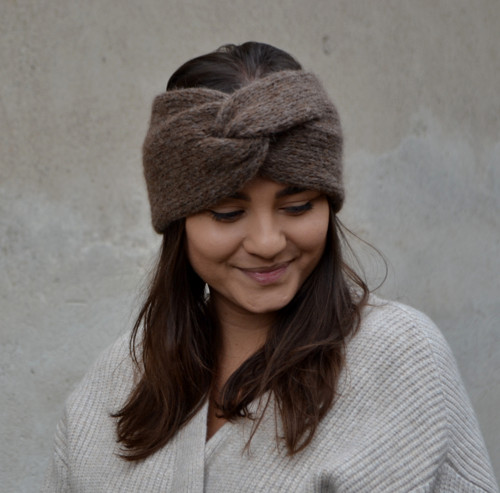 Turban čelenka...hnědá — foto 2