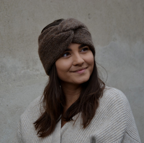 Turban čelenka...hnědá — foto 4