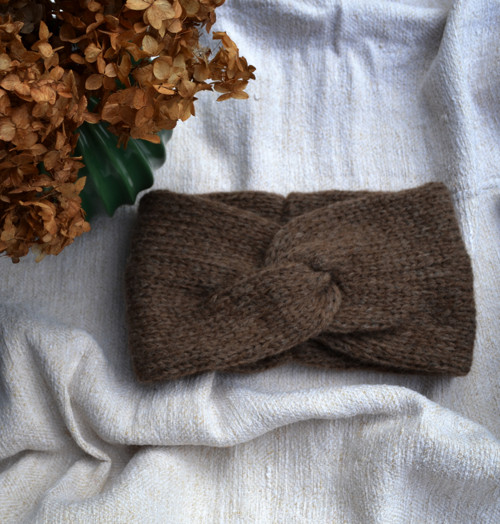 Turban čelenka...hnědá — foto 6